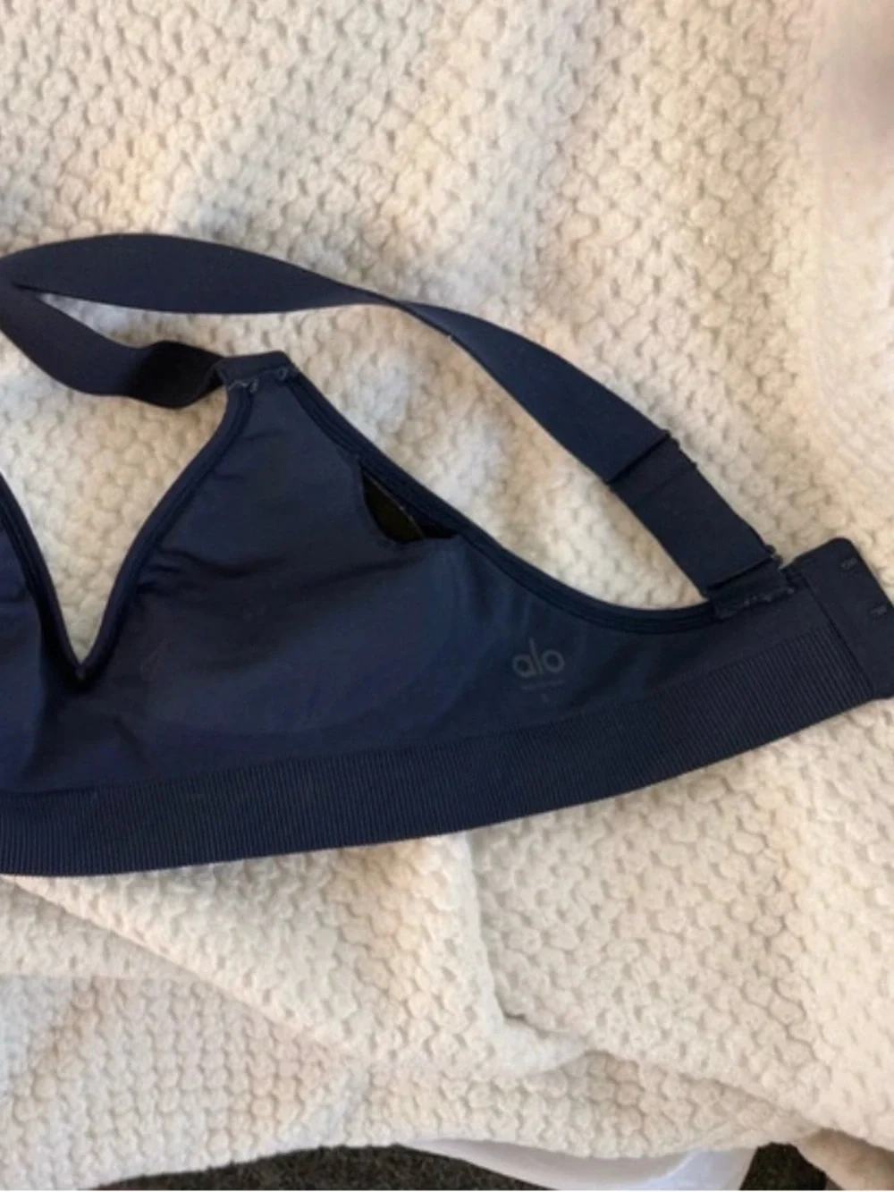 ALO Yoga Navy Cross-Back Sports Bra